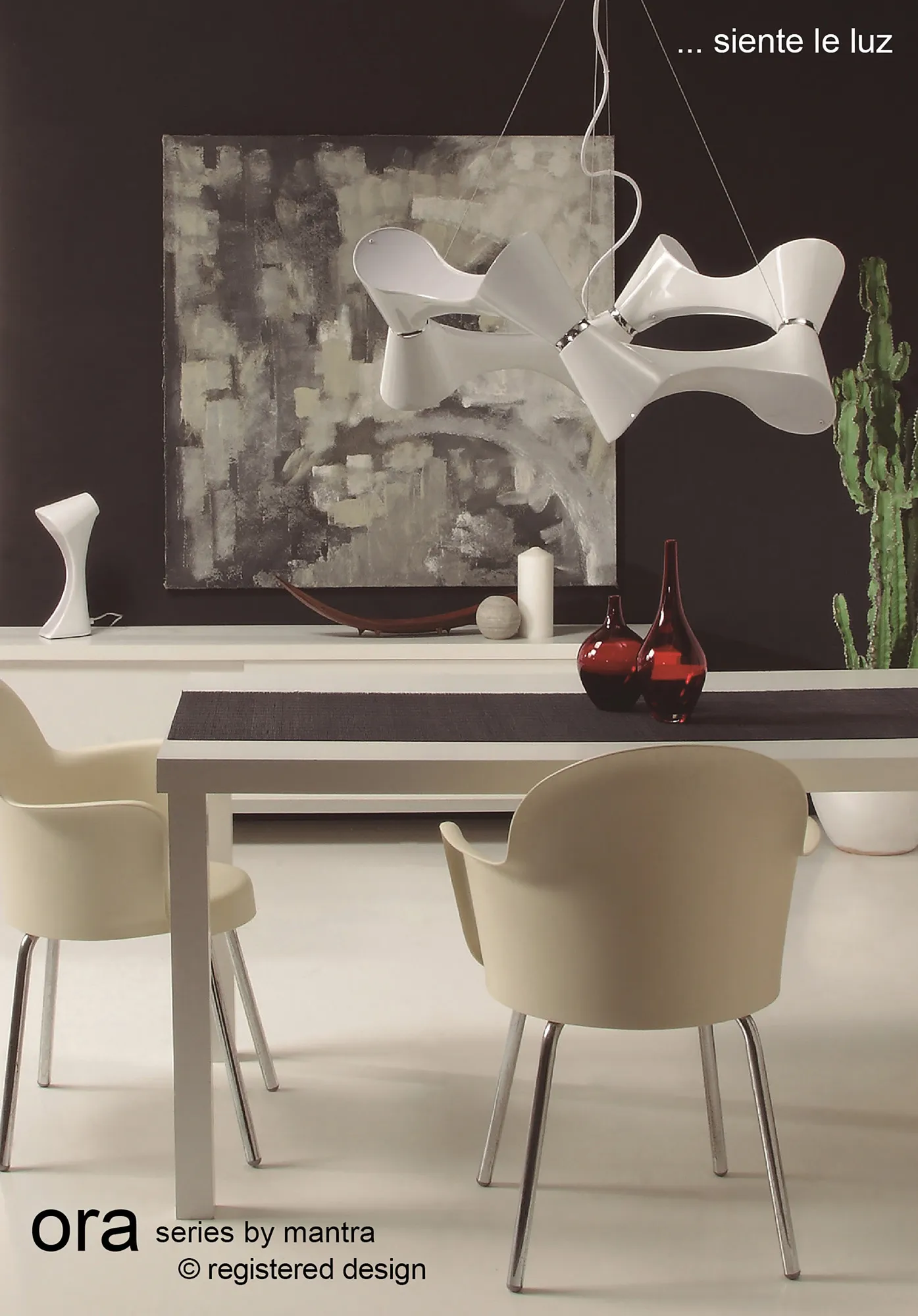 Ora Gloss White Ceiling Lights Mantra Multi Arm Fittings